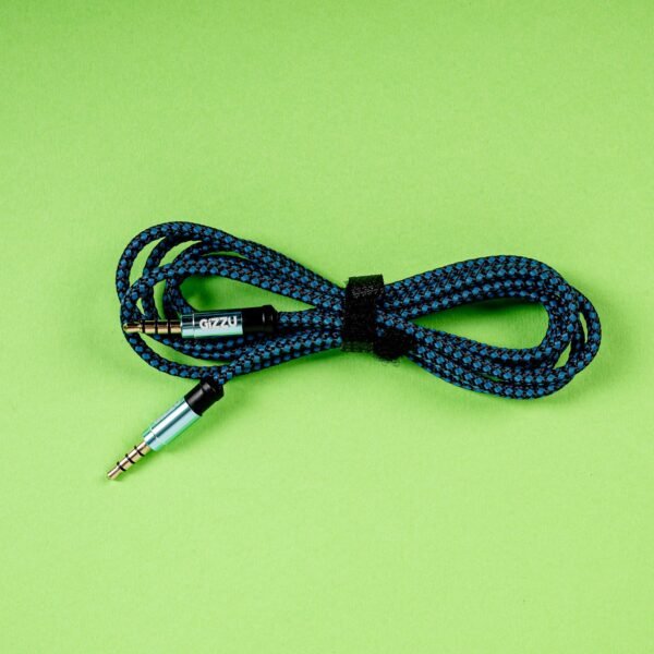 Gizzu 3.5mm AUX Cable 1.5m - Black/Blue - Image 5